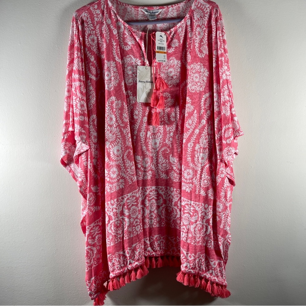 Tommy Bahama linen knit poncho size S/M